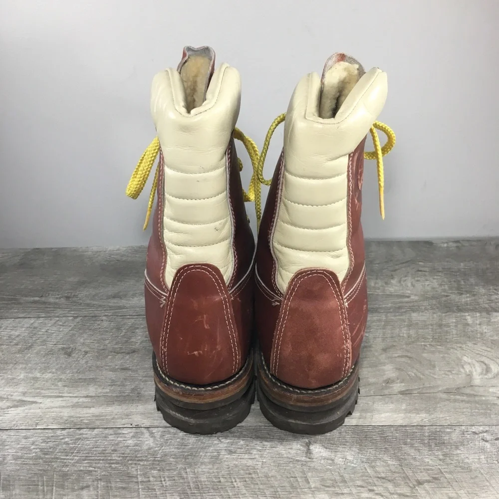 Vintage Chippewa Arctic 50 Mountain Climbing Hiking Sherpa Leather Men's Boots 6